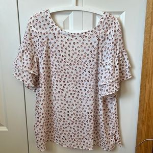 Loft blouse with tie on the back of neck